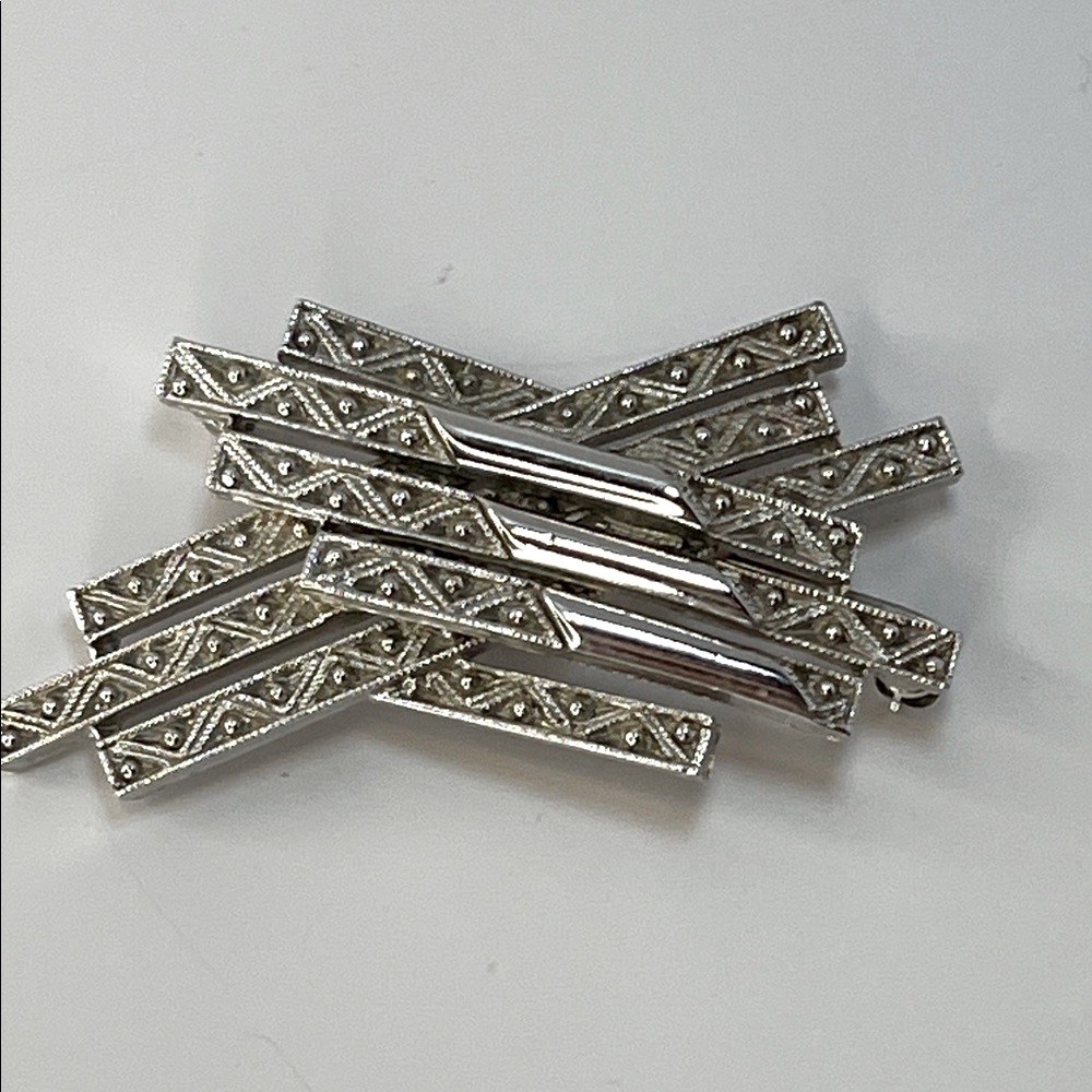 Monet Vintage Silver Geometric Brooch